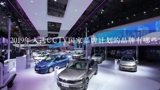 2019年入选CCTV国家品牌计划的品牌有哪些？