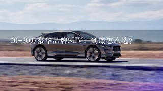 20-30万豪华品牌SUV，到底怎么选？