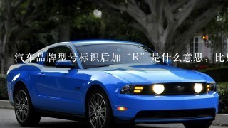 汽车品牌型号标识后加“R”是什么意思，比如东风悦